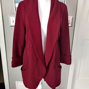 Burgundy Shawl Collar Blazer Size XL